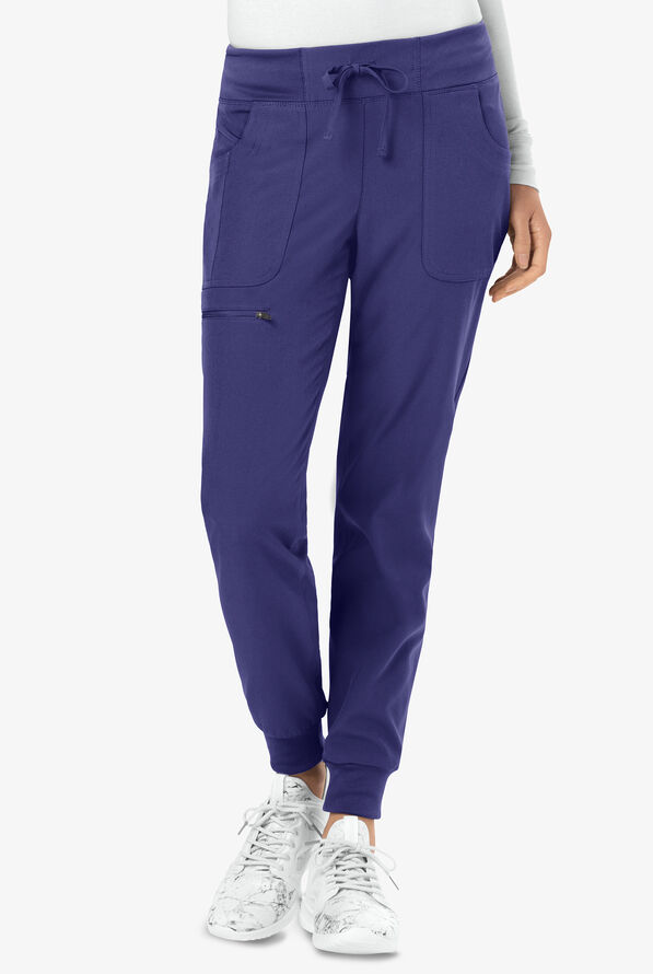 heartsoul Scrubs Break On Through Women's 6-Pocket STRETCH Elastic Cuff Jogger Scrub Pants - Petite - Galaxy - 1