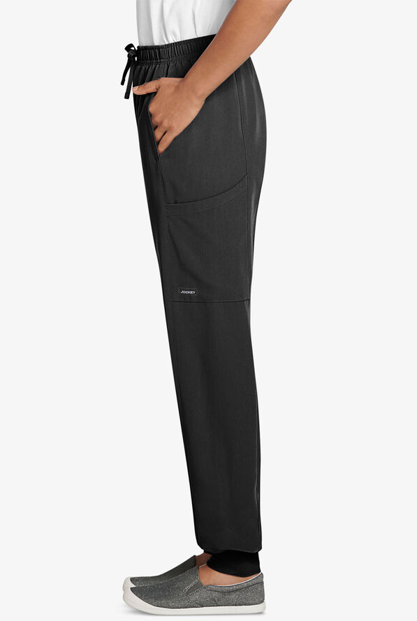 Jockey Women's 4-Pocket STRETCH Cargo Jogger Scrub Pants - Black - 2