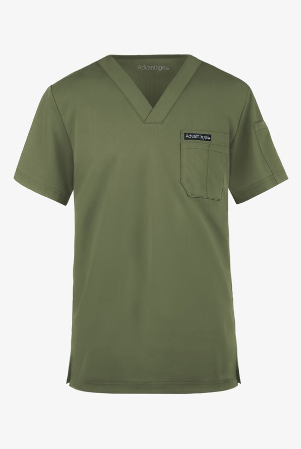 Camisa médica UA Advantage STRETCH con cuello en V y 2 bolsillos para hombre  - Light Olive - 1