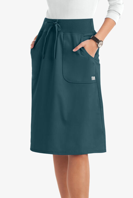Butter-Soft STRETCH Women's 2-Pocket Drawstring Scrub Skirt