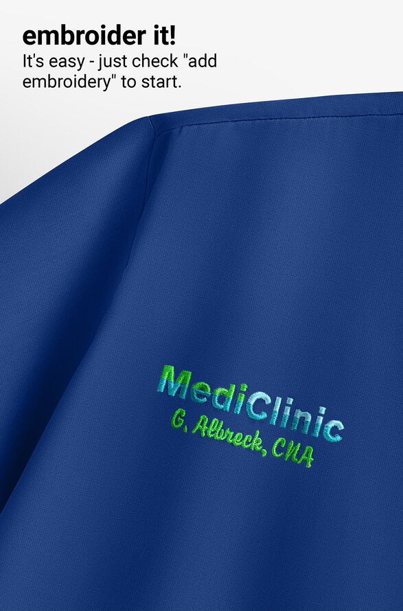 Carhartt Cross-Flex Force Women's 1-Pocket STRETCH Knit Panel Tuck In Scrub Top - Royal - 3