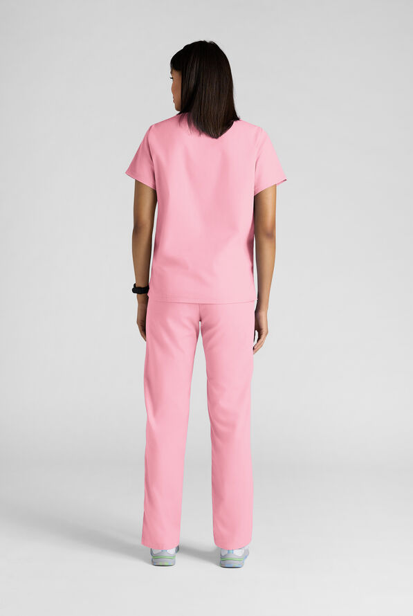 Strictly Scrubs Women's 4-Pocket Scrub Set - Blush - 5