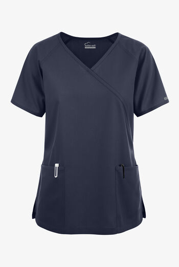 Butter-Soft Originals Women's 3-Pocket Mock Wrap Scrub Top