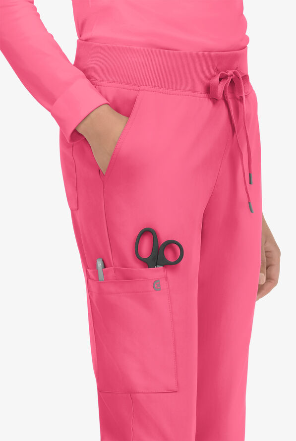 koi Cureology Atria Women's 6-Pocket Cargo Scrub Pants - Carnation - 2