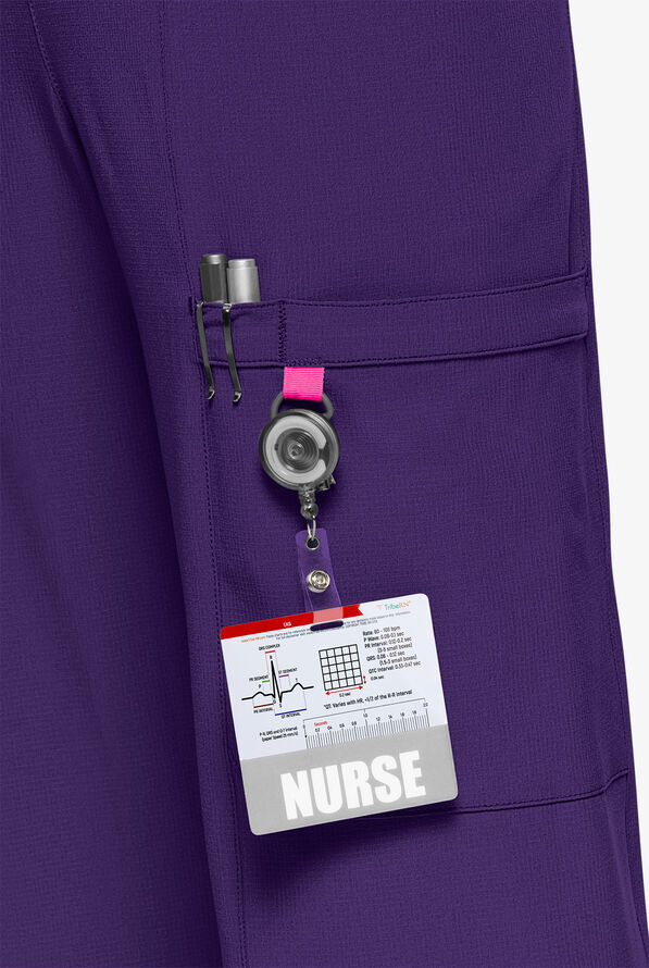 Med Couture Amp Women's 4-Pocket STRETCH Wide Leg Scrub Pant - Purple Surge - 2