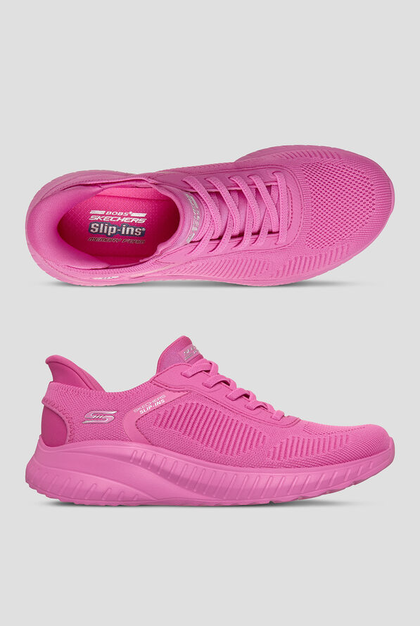 Skechers Bobs Sport Hot Pink Women's Slip-Ins Bungee Mesh Sneaker - null - 1