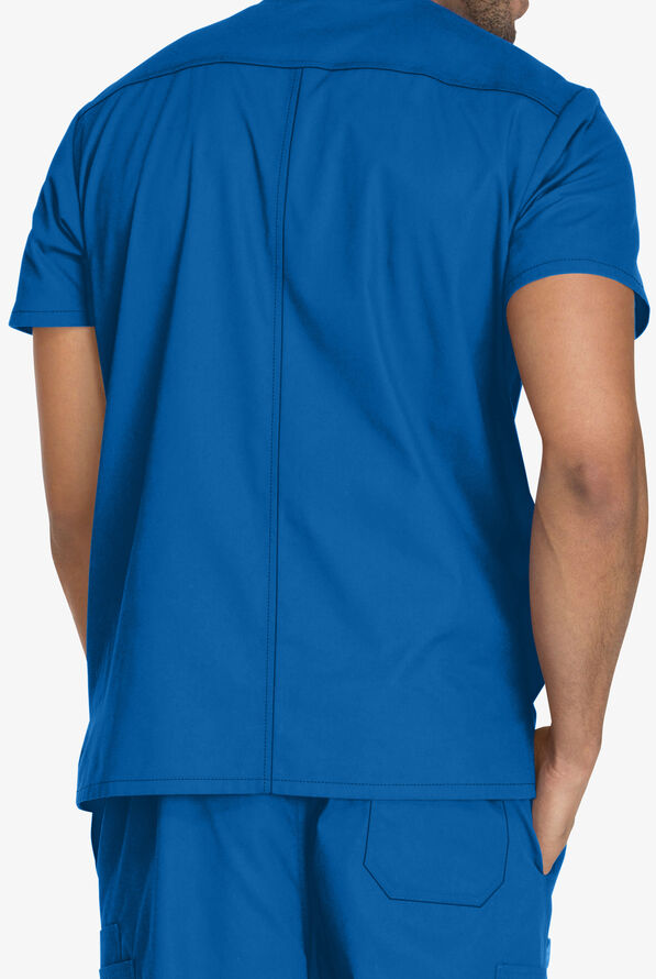 Dickies EDS Signature Men's 5-Pocket V-Neck Scrub Top - Royal - 3