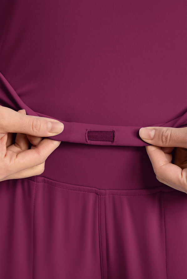 Cherokee Achieve Women's 5-Pocket STRETCH Cargo Jogger Knit Scrub Pants - Wine - 3