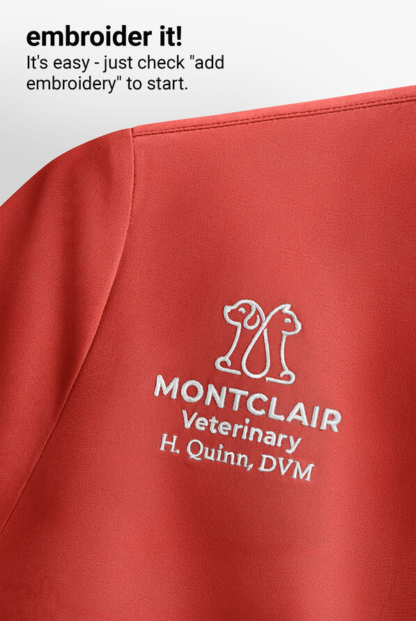 Cherokee Workwear Originals Ultra Women's 3-Pocket V-Neck Scrub Top - Spiced Coral - 3