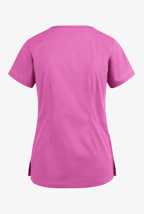 Blusa m&eacute;dica UA Butter-Soft STRETCH estilo cruzado con cuello en V y 3 bolsillos para mujer - Rosebud - 4