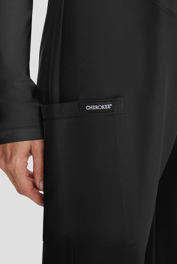Cherokee Workwear Originals Ultra Women's 3-Pocket STRETCH Maternity Scrub Pants - Black - 2