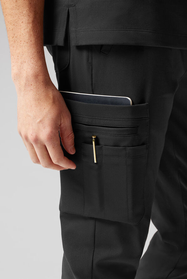 Hypothesis Tactical Men’s 9-Pocket Slim Leg Jogger Scrub Pant - Jet Black - 6