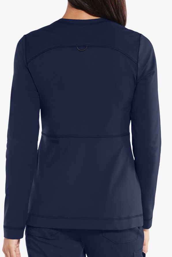 Grey's Anatomy&trade; by Barco Impact Tempo Women's 4-Pocket Sorona Knit Zip Front Scrub Jacket - Indigo - 3