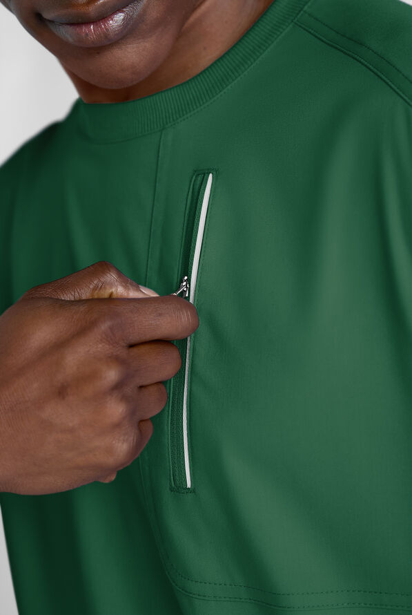Camisa médica UA Advantage STRETCH con cuello redondo y 1 bolsillo para hombre - Hunter - 2