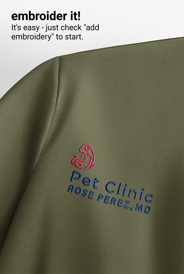 Zavate Ava Therese Cheetah Jacquard Piper Women's 2-Pocket STRETCH Dolman Sleeve Scrub Top - Olive - 4