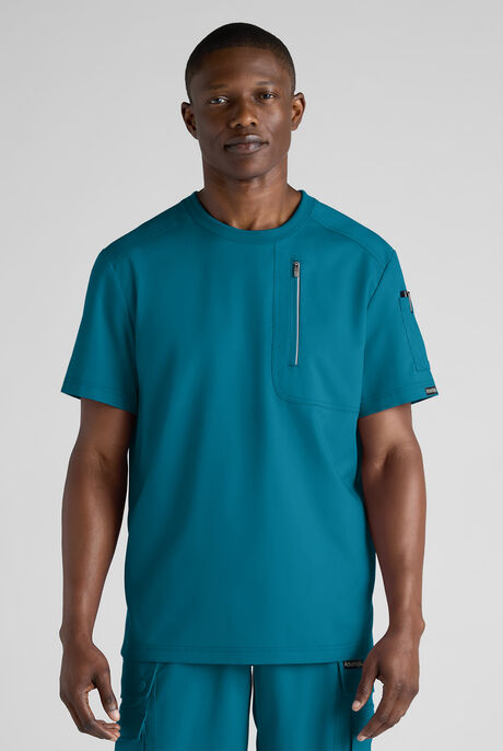 Advantage STRETCH Men's 3-Pocket Crew Neck Scrub Top