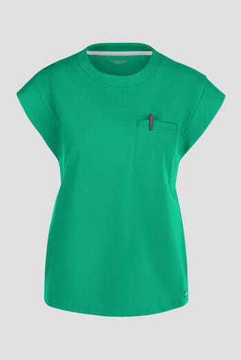 Cherokee Achieve Women's 1-Pocket STRETCH Raglan Sleeve Crew Neck Knit Scrub Top