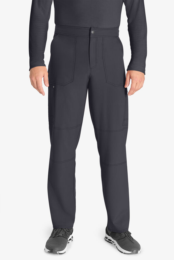 Dickies EDS NXT Men's 4-Pocket STRETCH Snap Fly Front Cargo Utilitarian Scrub Pants - Pewter - 1
