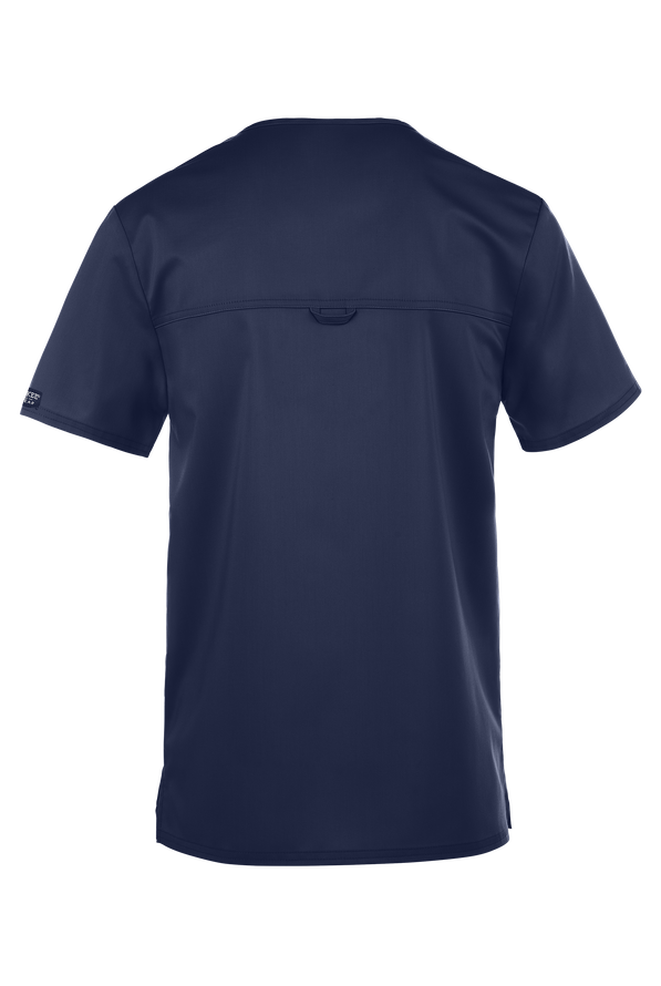 Cherokee Workwear Revolution Men's 1-Pocket STRETCH V-Neck Scrub Top - Navy - 2