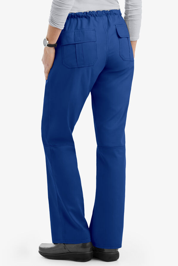 Butter-Soft Core Women's 6-Pocket Cargo Drawstring Scrub Pants - Tall - Galaxy - 2