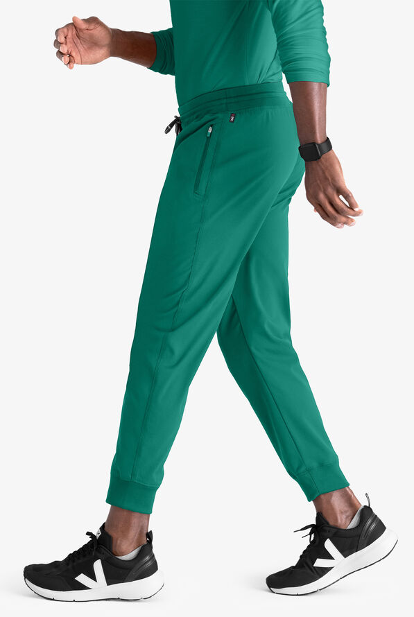Grey's Anatomy by Barco Spandex STRETCH Murphy Men's 5-Pocket Cargo Jogger Scrub Pants - Hunter - 2