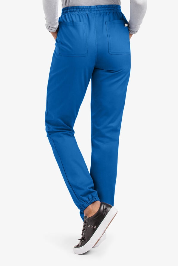 Butter-Soft STRETCH Women's 5-Pocket Jogger Scrub Pants - Royal - 2