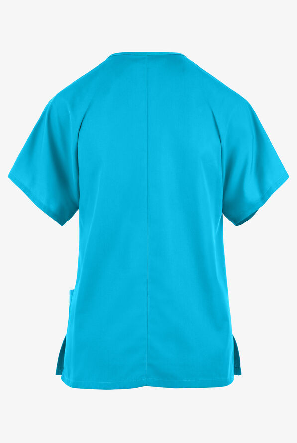 Cherokee Workwear Women's 3-Pocket V-Neck Scrub Top - Turquoise - 2