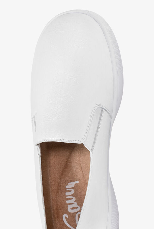 Savvy Women's Vanna Slip Resistant Slip-on Shoe - White - 2
