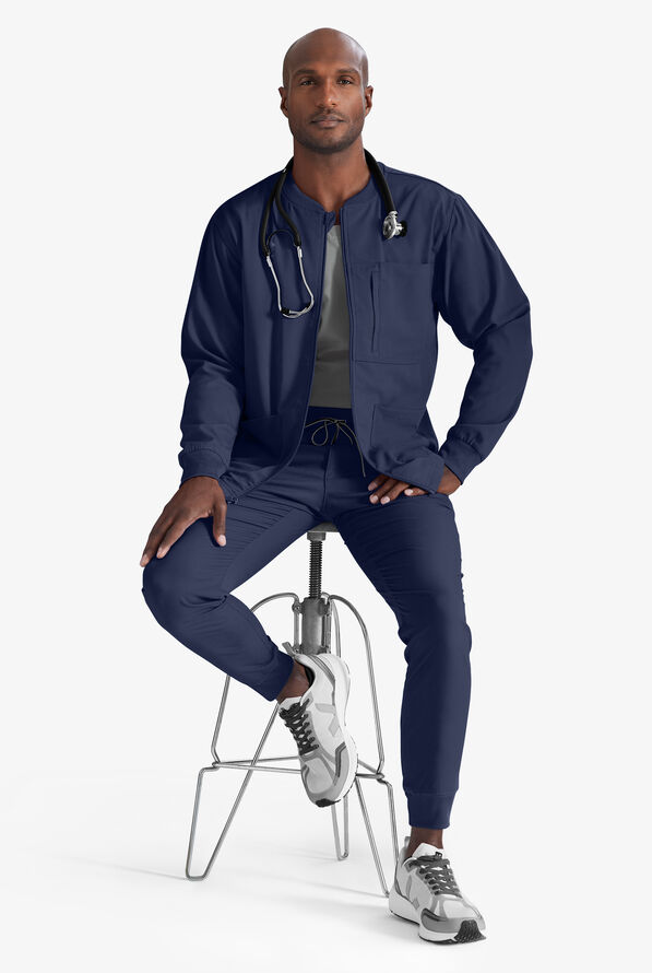 Grey's Anatomy by Barco Spandex STRETCH Murphy Men's 5-Pocket Cargo Jogger Scrub Pants - Indigo - 6