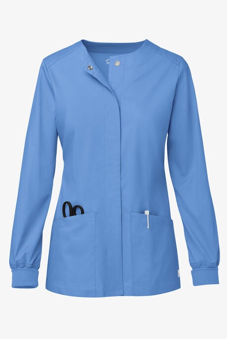Chaqueta médica manga larga UA Butter-Soft STRETCH con botones a presión y 2 bolsillos para mujer