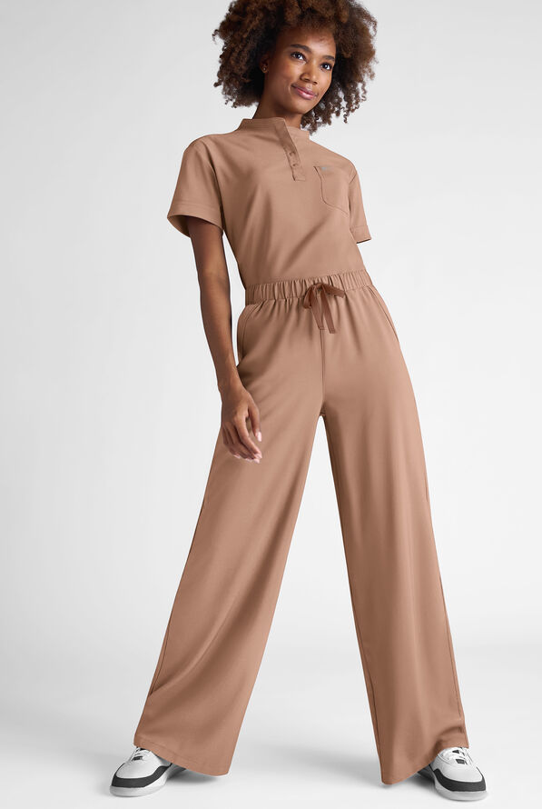 Pantal&oacute;n m&eacute;dico Easy STRETCH Hunter de corte holgado con piernas anchas y 6 bolsillos para mujer - Warm Terrazzo - 2