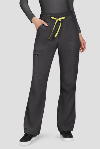 koi Solis Freda Women's 8-Pocket STRETCH Rib-Knit Double Waist Straight Leg Cargo Scrub Pant