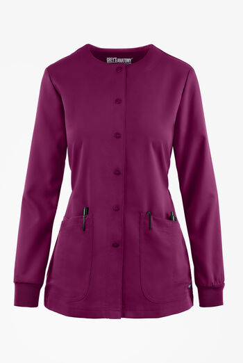 Grey's Anatomy by Barco Women's 4-Pocket Round Neck Warm-Up Scrub Jacket