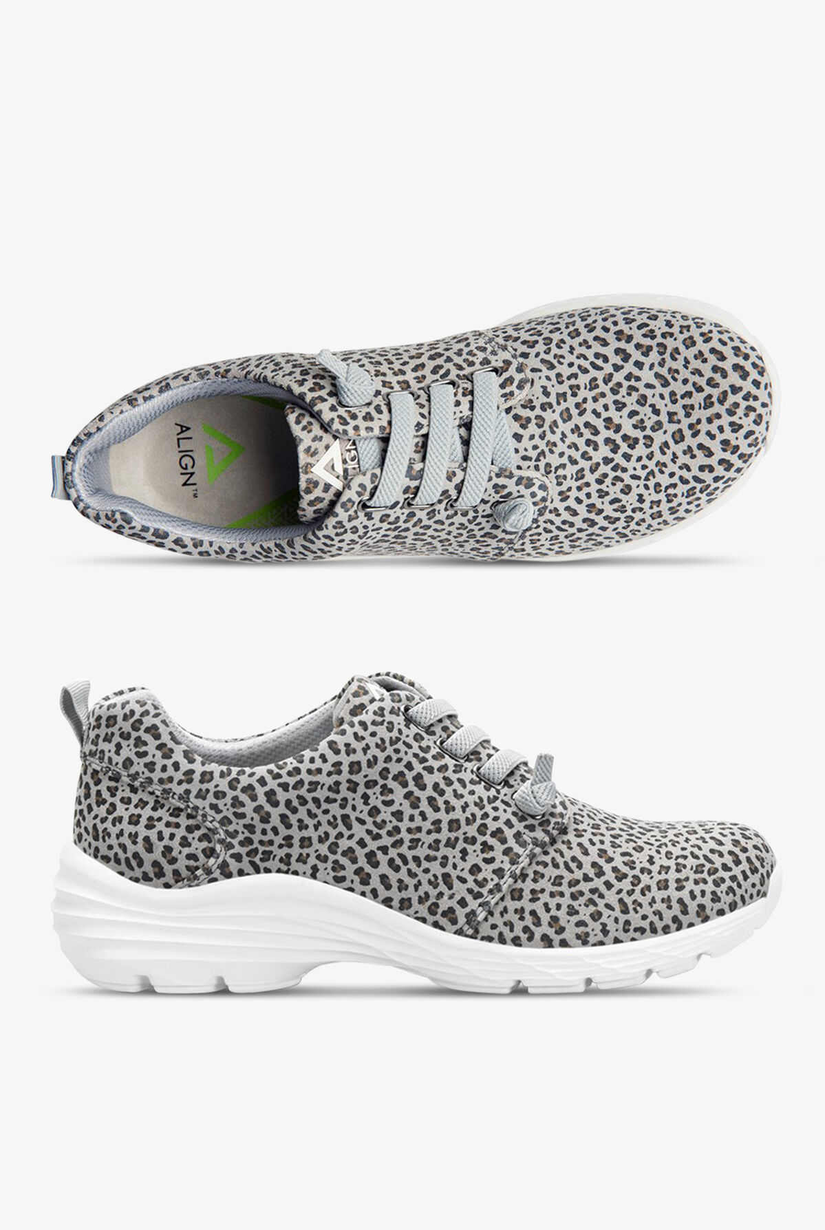 Nurse Mates Align� Grey Leopard Athletic Shoes, Medical Footwear
