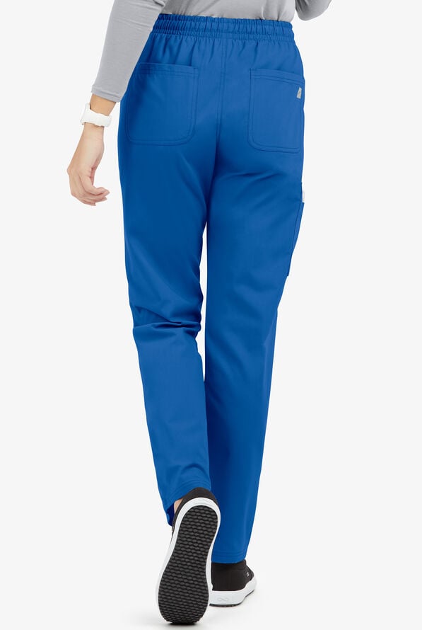 Pantalón médico Butter-Soft Core by UA™ petite con 8 bolsillos y piernas pitillo para mujer - Royal - 3