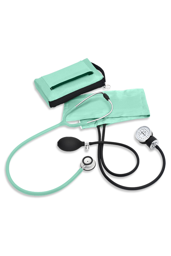 Equipo Prestige de tensi&oacute;metro aneroide y estetoscopio Clinical Lite con estuche - Aqua Sea - 1