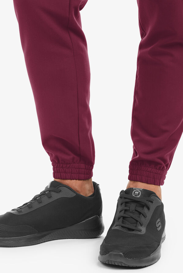 MOVEMENT by Butter-Soft Polaris Men's 10-Pocket Jogger STRETCH Scrub Pants - Wine - 4