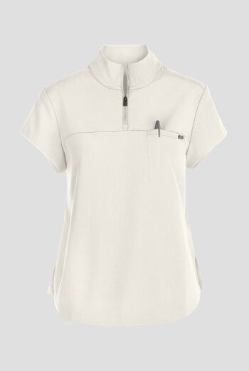 Healing Hands Quest Women's 1-Pocket STRETCH Tuck In Half Zip Collar Scrub Top