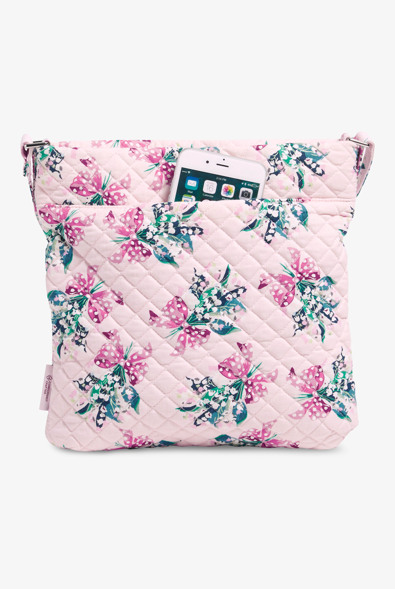 Vera Bradley Recycled Cotton Happiness Returns Pink Women's Triple