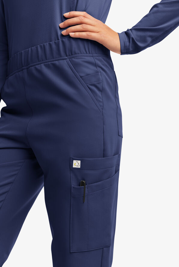 Butter-Soft Women's 13-Pocket Cargo Scrub Pants **Slightly IRREGULAR**  - Navy - 2