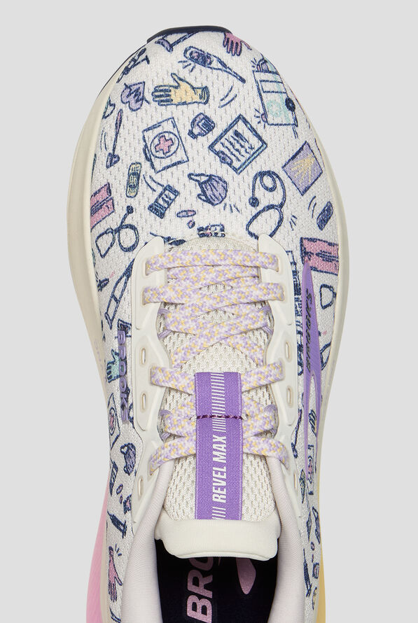 Brooks Women's Revel Max Whisper/Orchid/Lavender Athletic Lace Up Shoes - null - 2