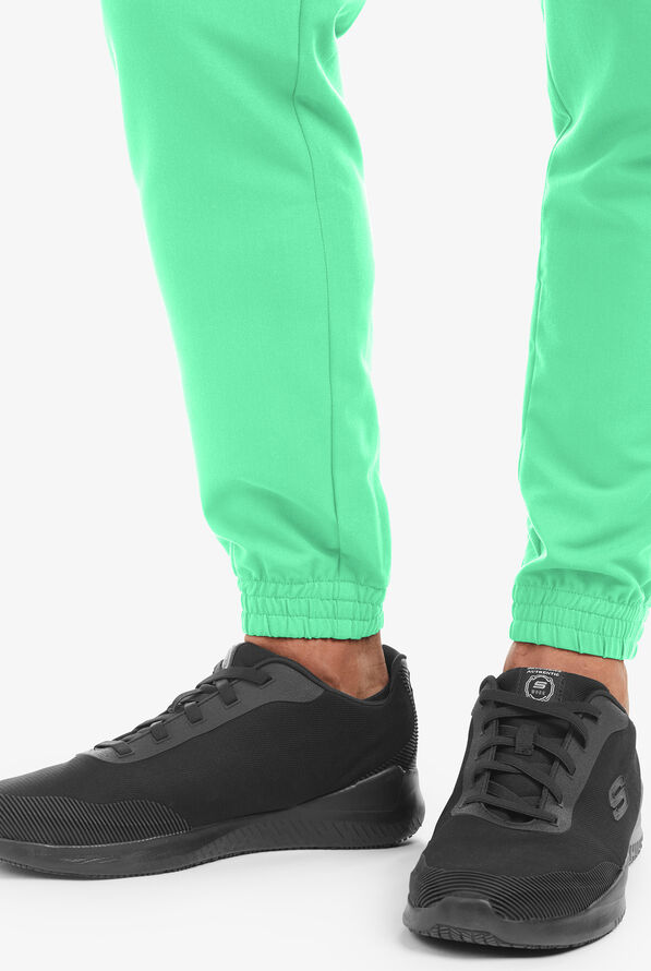 MOVEMENT by Butter-Soft Polaris Men's 10-Pocket Jogger STRETCH Scrub Pants - Neo Mint - 4