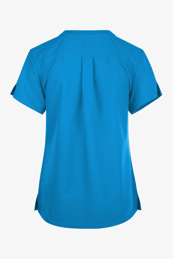 Med Couture Insight Women's 1-Pocket Tuck In V-Neck Scrub Top - Ocean Abyss - 2