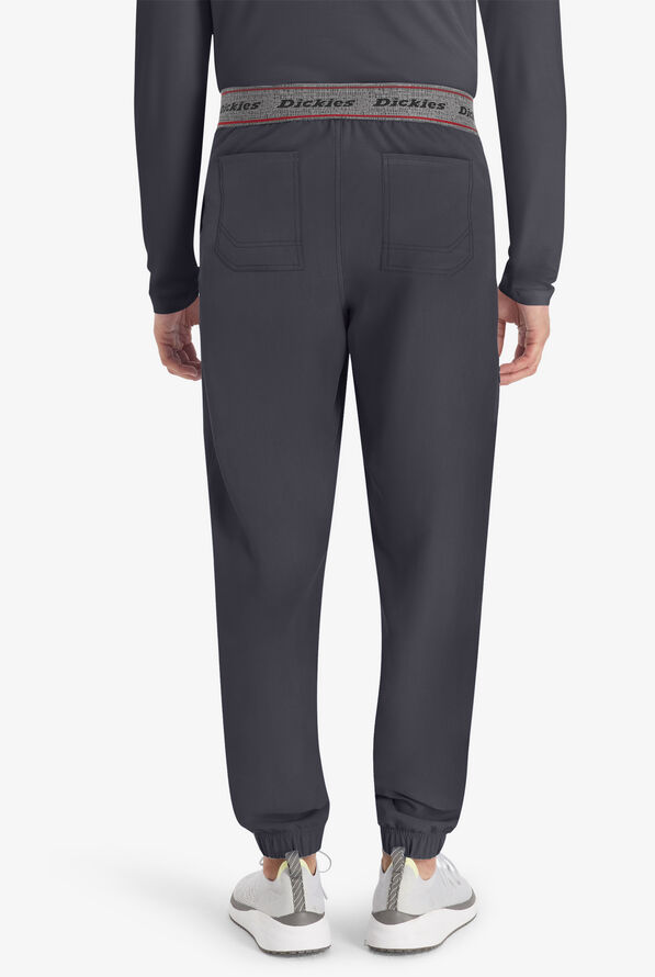 Dickies EDS NXT Men's 6-Pocket STRETCH Elastic Logo Waistband Utilitarian Jogger Scrub Pants - Pewter - 3