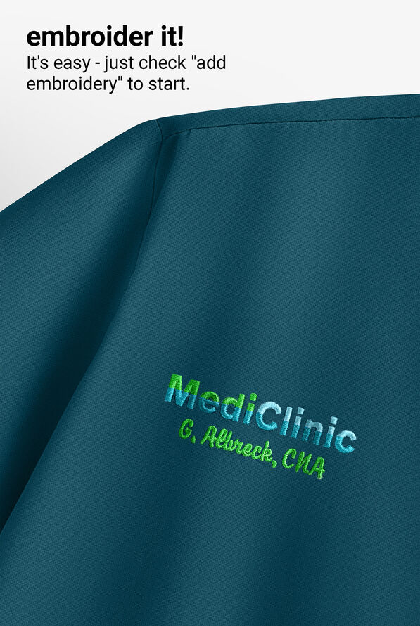 Butter-Soft STRETCH FLXTEK+ Women's 4-Pocket V-Neck Scrub Top - Caribbean Blue - 7