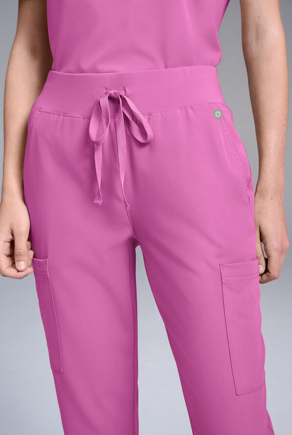 Hypothesis Women's Base 7-Pocket Straight Leg Cargo Scrub Pant - Tall - Magneta - 6