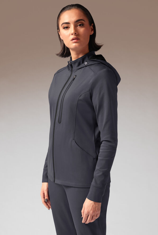 Chaqueta médica Hypothesis Super-Dermal con cremallera y múltiples bolsillos para mujer - Pewter/Jet Black - 1