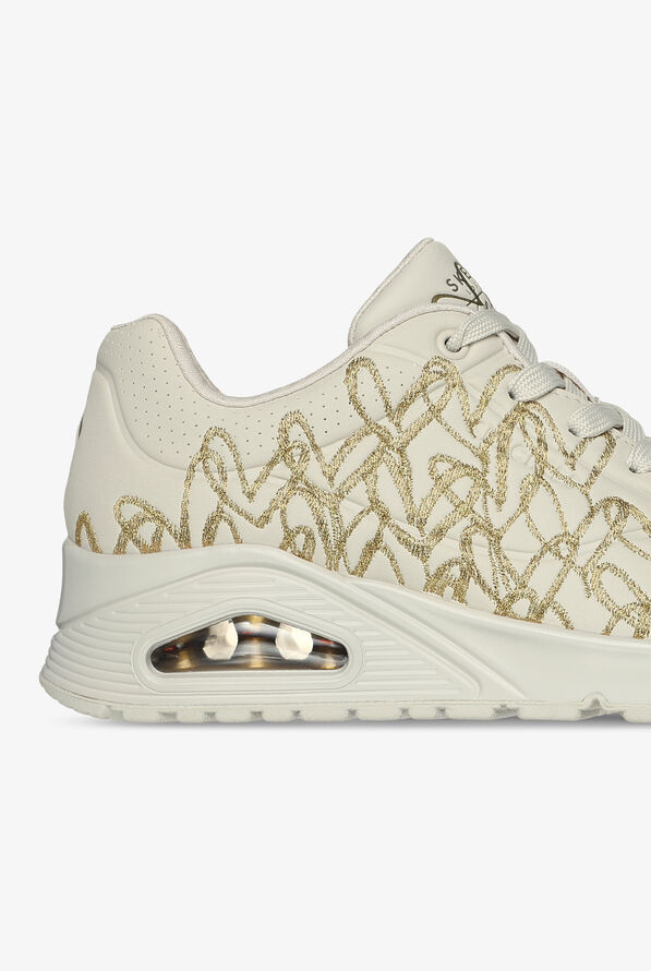 Skechers Street Women's UNO-GOLDEN HEART White Athletic Lace Up Nursing Shoes - null - 4