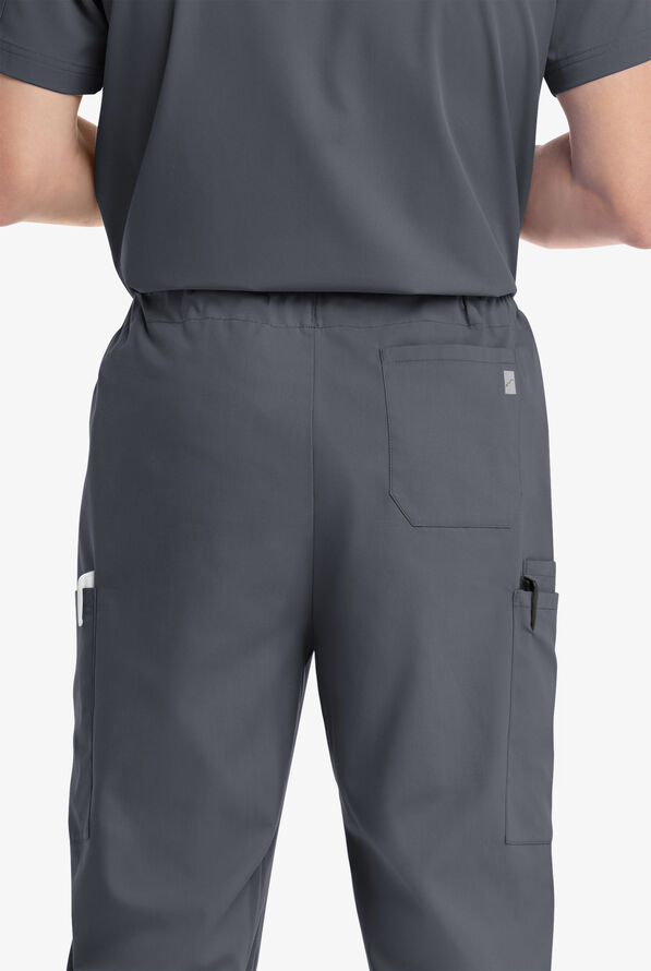 Butter-Soft Core Scrubs Unisex 4-Pocket Cargo Drawstring Scrub Pants- New and Improved - Tall - Pewter - 5