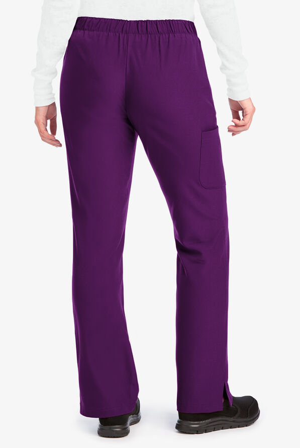 Skechers by Barco Reliance Women's 3-Pocket STRETCH Cargo Drawstring Scrub Pants - Grape - 2